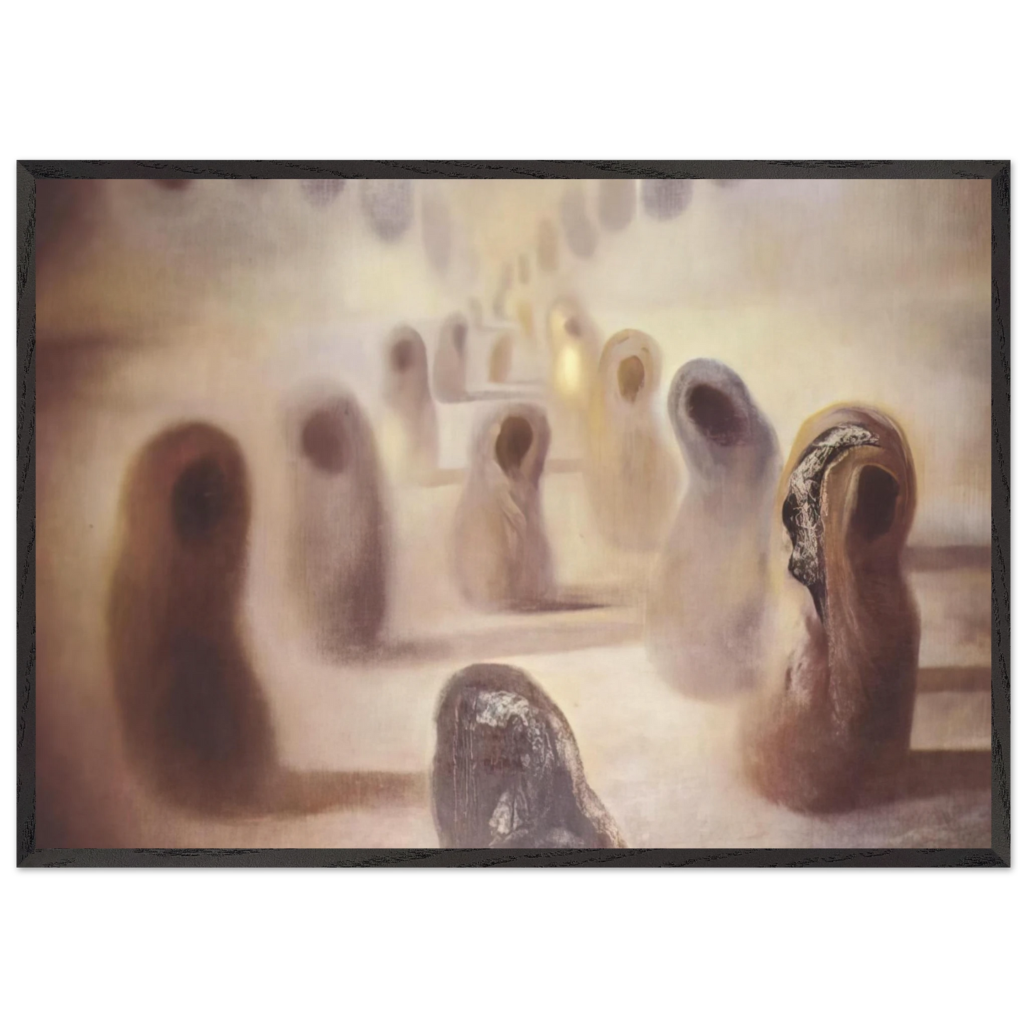 DESOXYRIBONUCLEIC ACID ARABS - Salvador Dali Framed Art Print – Black Wooden Frame - Default Title - -Framed Art Print