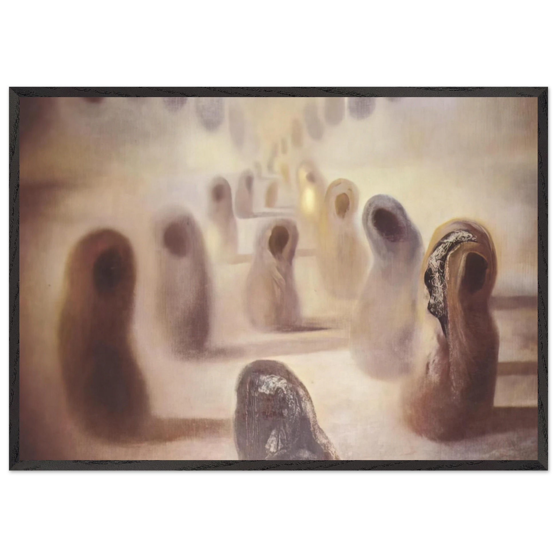 DESOXYRIBONUCLEIC ACID ARABS - Salvador Dali Framed Art Print – Black Wooden Frame - Default Title - -Framed Art Print