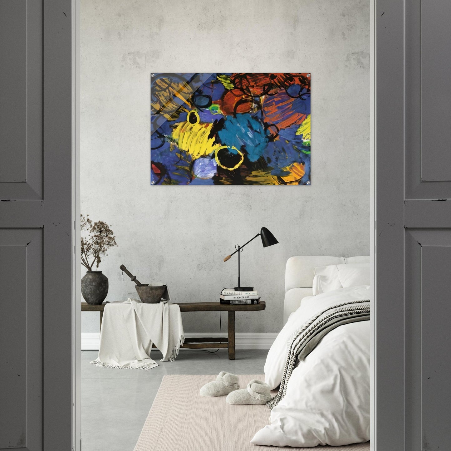 Motion - 1962 - Ernst Wilhelm Nay Acrylic Print - 70x100 cm / 28x40″ inches | Ernst Wilhelm Nay Wall Art | Ernst Wilhelm Nay Prints