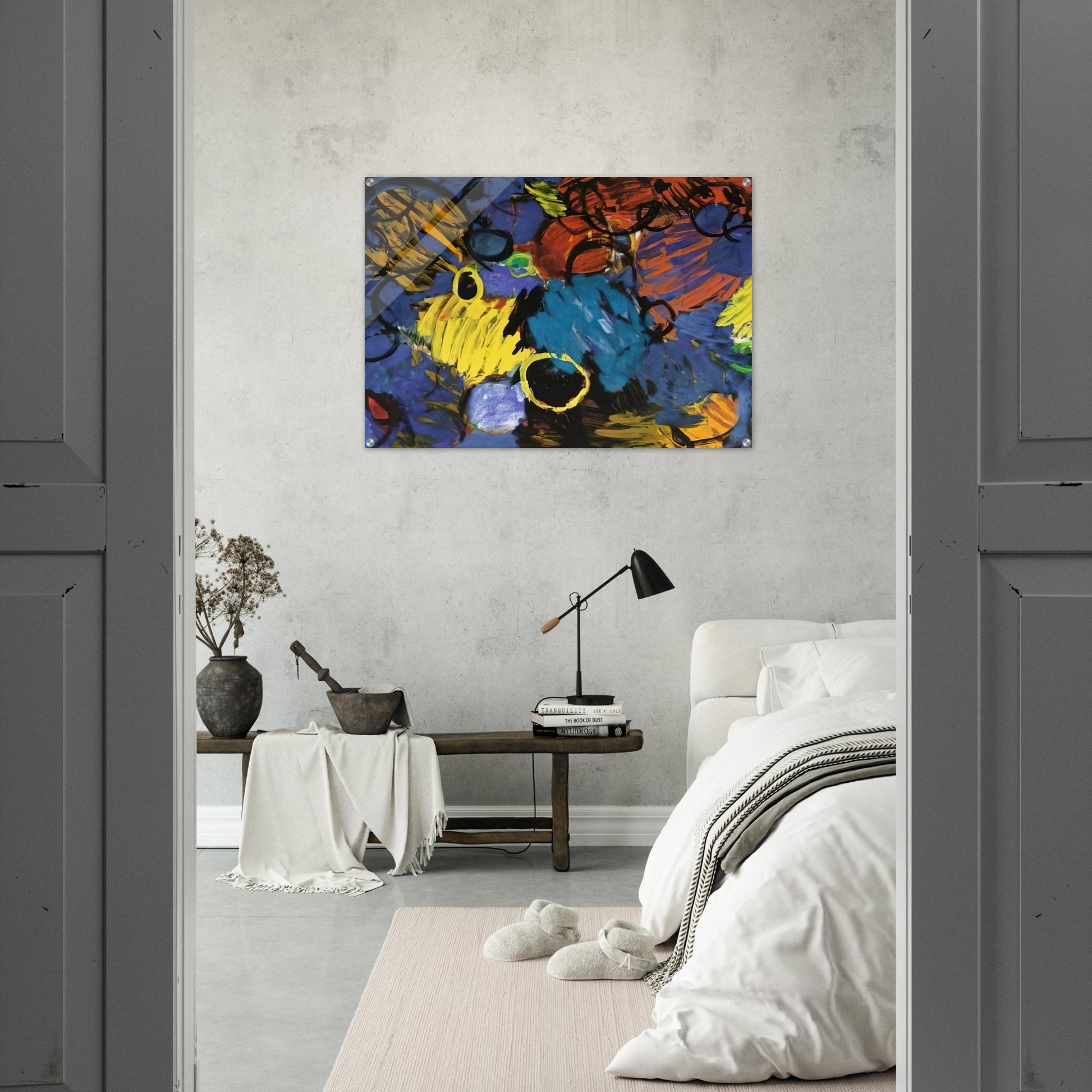 Motion - 1962 - Ernst Wilhelm Nay Acrylic Print - 70x100 cm / 28x40″ inches | Ernst Wilhelm Nay Wall Art | Ernst Wilhelm Nay Prints