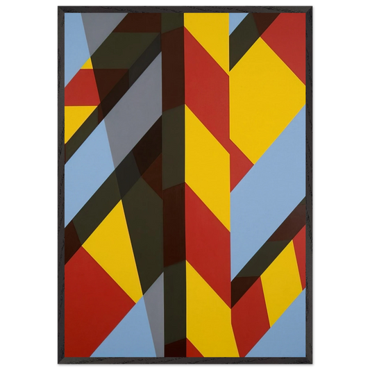 Landscape BB - 1974 - Allan D Arcangelo Framed Art Print – Black Wooden Frame - Default Title - -Framed Art Print