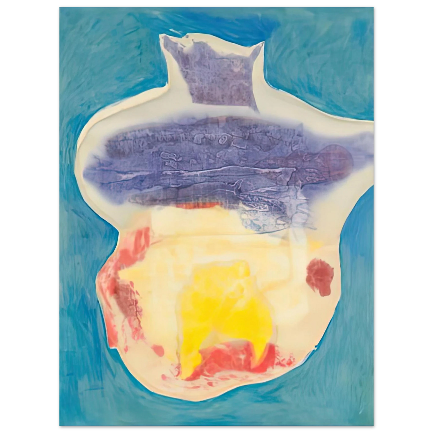 Helen Frankenthaler - Narcissus, 1963- Wall Art - 30x40 cm / 12x16 inches - Premium Wooden Framed Poster With Fine Art Paper - Black frame