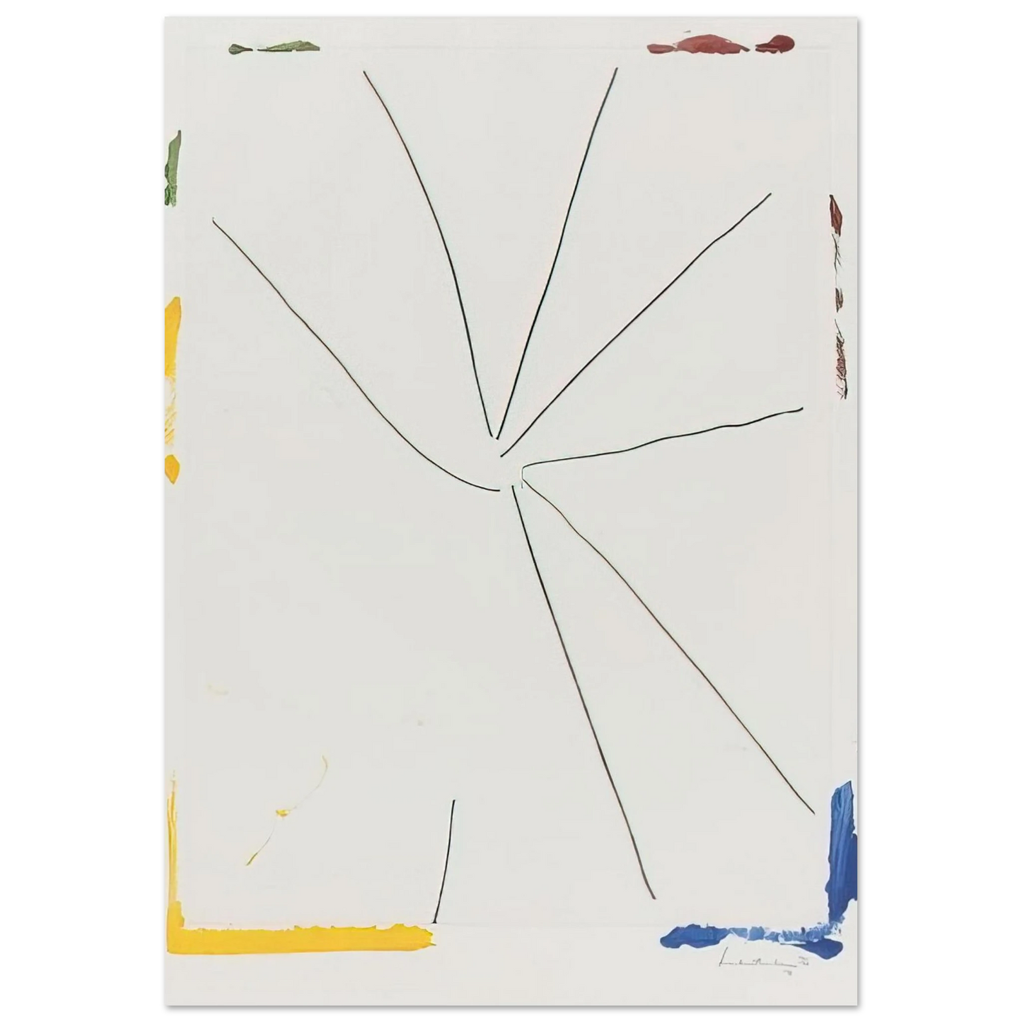 Helen Frankenthaler - Free Wheeling - 1971 Wall art - 30x45 cm / 12x18 Inches - Premium Wooden Framed Poster With Fine Art Paper - White frame