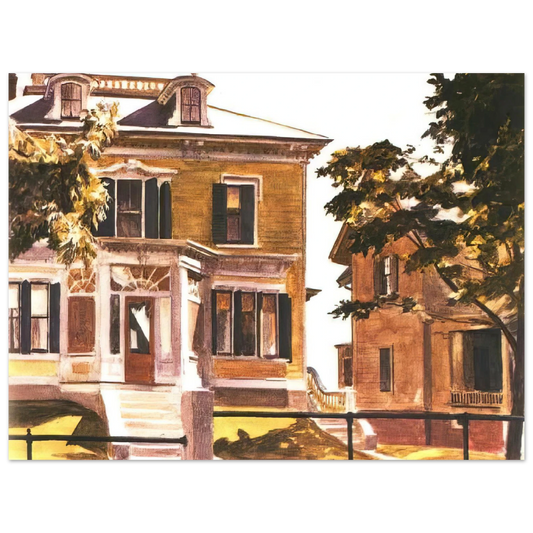 Edward Hopper - Davis House Fine Art Poster - 13x18 cm / 5x7 inches