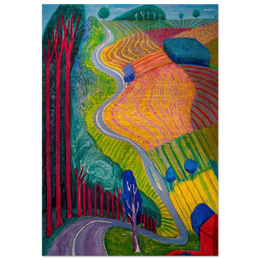 David Hockney - David Hockney Brushed Aluminum Print - 70x100 cm / 28x40 inches | David Hockney Aluminum Print | David Hockney Prints