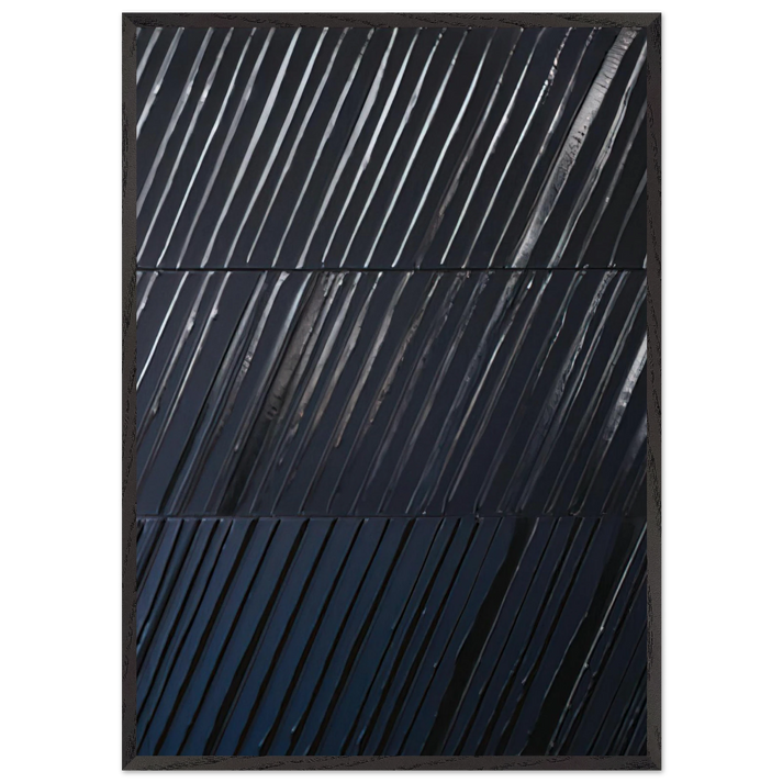 Peinture 244 x 181 cm 25 avril 2011 - 2011 - Pierre Soulages 70x100 cm / 28x40 inches Framed Art Print – Black Wooden Frame