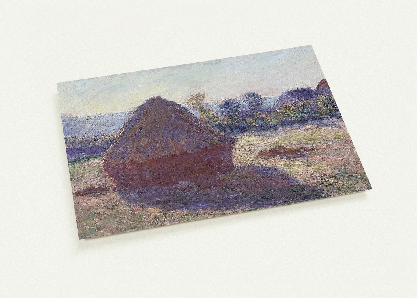 A Haystack in the Evening Sun By claude monet Pack of 10 Post Cards | claude monet Post Cards | A6 (10.5 x 14.8 cm) - 4.1 x 5.8 inches