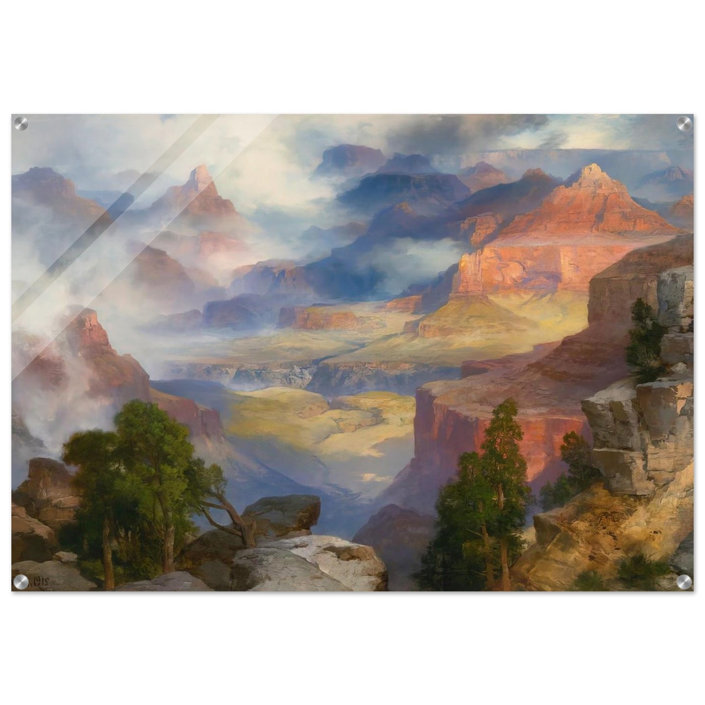 Grand Canyon in Mist - Thomas Moran Acrylic Print - 70x100 cm / 28x40″ inches | Thomas Moran Wall Art | Thomas Moran Prints