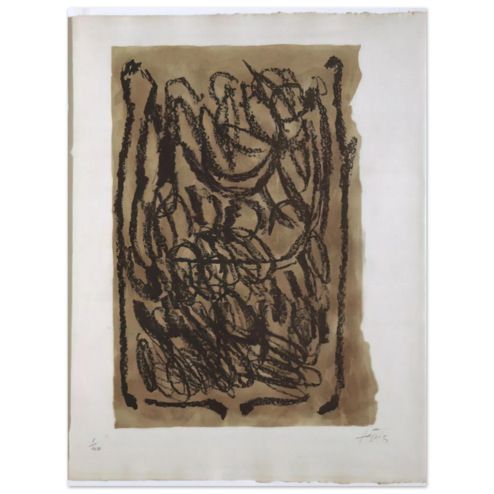 Antoni Tapies - EL PA A LA BARCA 1963  75x100 cm / 30x40inches Fine Art Poster