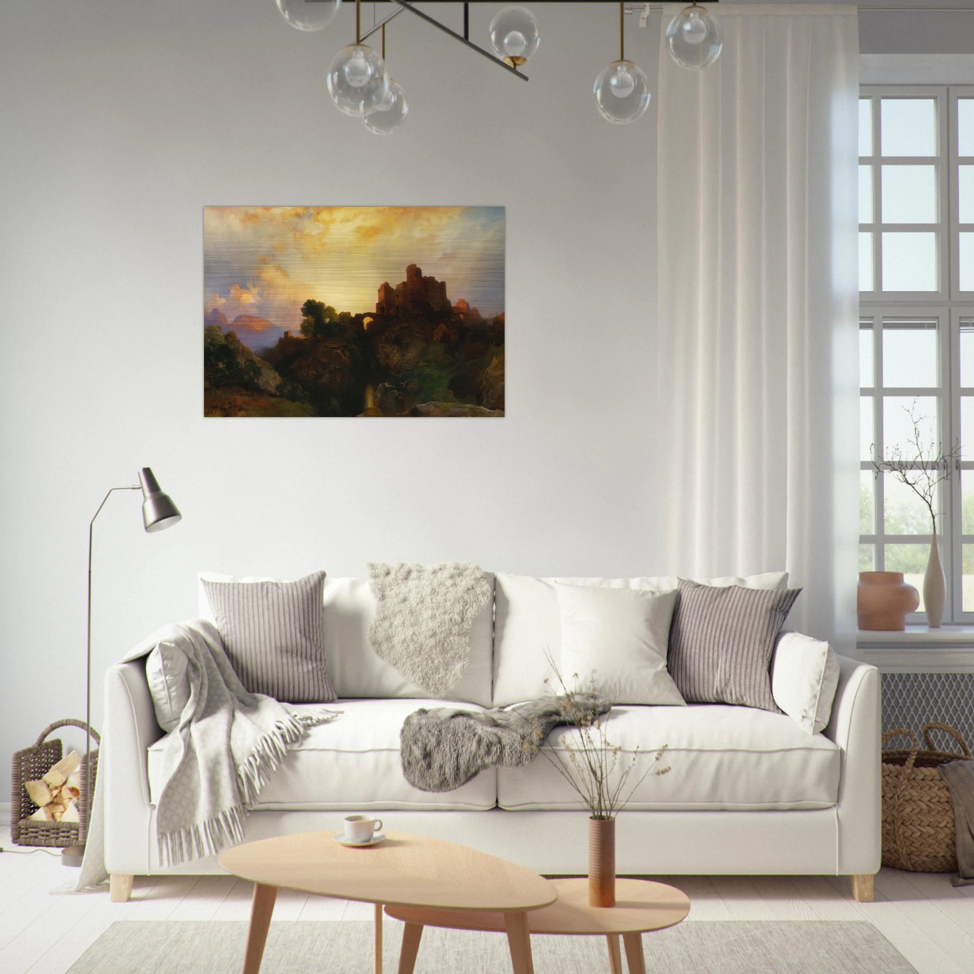 Caledonia - Thomas Moran Brushed Aluminum Print - 70x100 cm / 28x40 inches | Thomas Moran Aluminum Print | Thomas Moran Prints