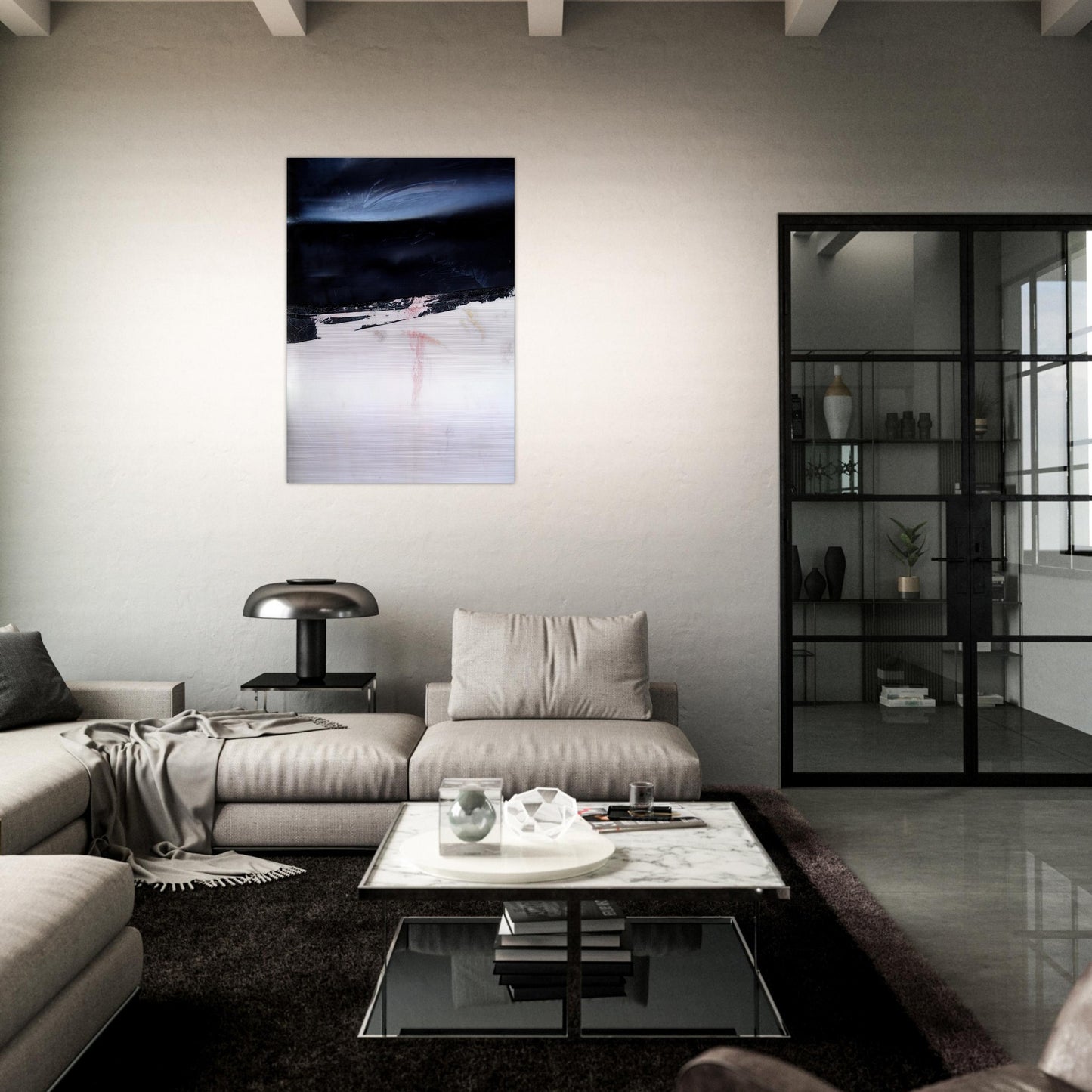 Orage - Art Informel - Nicolas de Stael Brushed Aluminum Print - 70x100 cm / 28x40 inches | Nicolas de Stael Aluminum Print | Nicolas de Stael Prints