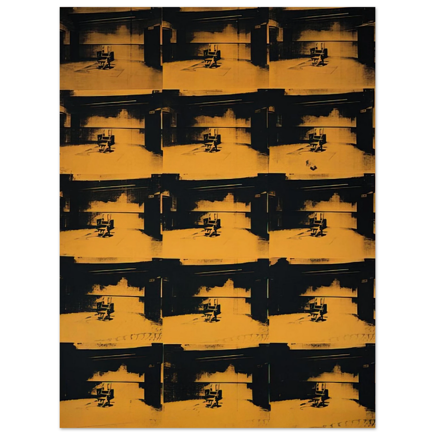Andy Warhol - Orange Disaster Fine Art Poster - 13x18 cm / 5x7 inches