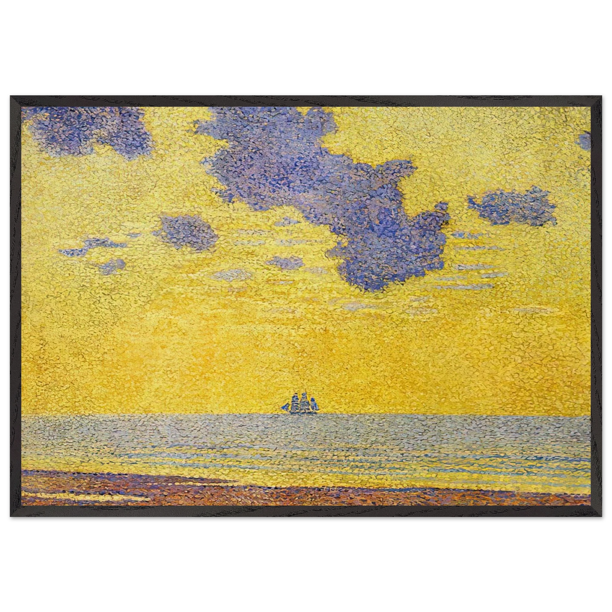 BIG CLOUDS 1893 - Theo van Rysselberghe Framed Art Print – Black Wooden Frame - Default Title - -Framed Art Print