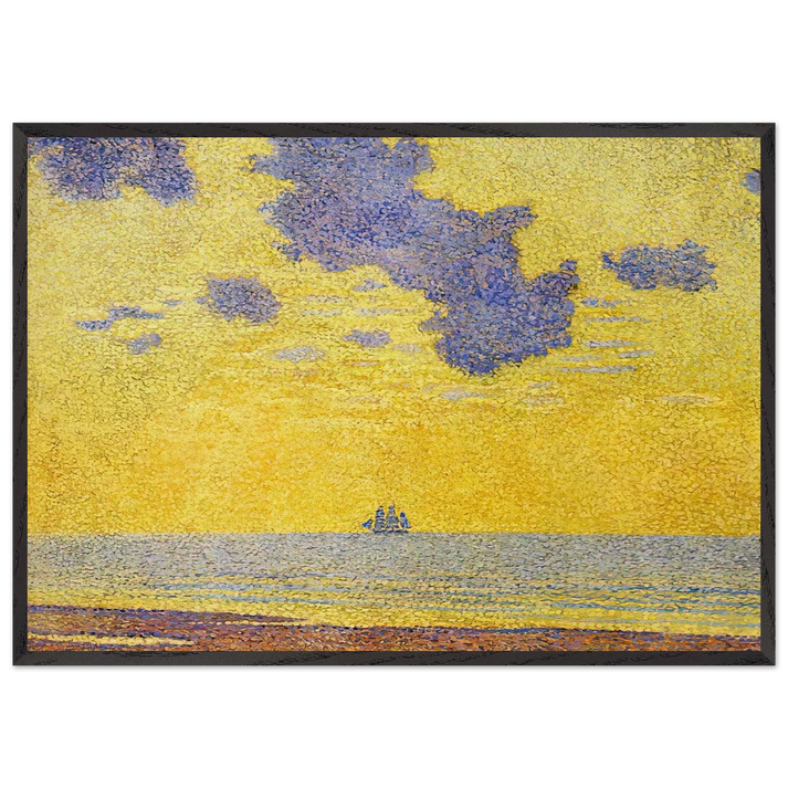 BIG CLOUDS 1893 - Theo van Rysselberghe 70x100 cm / 28x40 inches Framed Art Print – Black Wooden Frame
