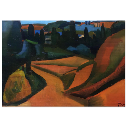 LANDSCAPE NEAR MARTIGUES 1908 - Andre Derain Brushed Aluminum Print - 70x100 cm / 28x40 inches | Andre Derain Aluminum Print | Andre Derain Prints