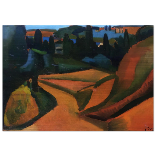 LANDSCAPE NEAR MARTIGUES 1908 - Andre Derain Brushed Aluminum Print - 70x100 cm / 28x40 inches | Andre Derain Aluminum Print | Andre Derain Prints