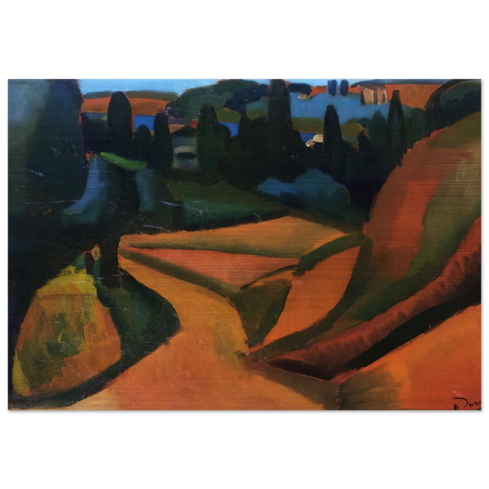 LANDSCAPE NEAR MARTIGUES 1908 - Andre Derain Brushed Aluminum Print - 70x100 cm / 28x40 inches | Andre Derain Aluminum Print | Andre Derain Prints