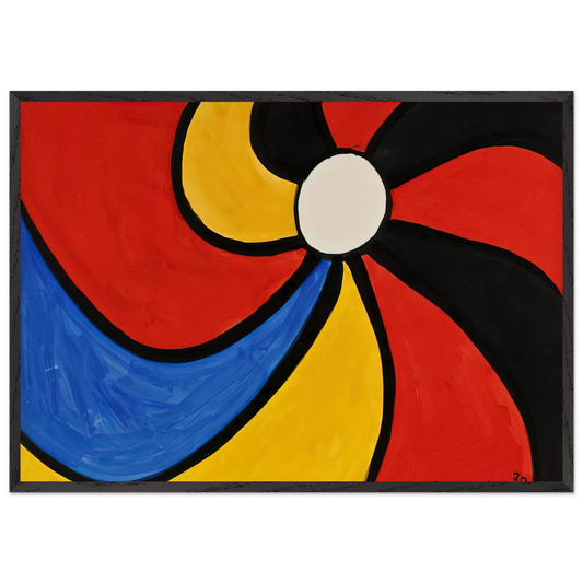 THE BIG WHEEL 1970 - Alexander Calder Framed Art Print – Black Wooden Frame - Default Title - -Framed Art Print