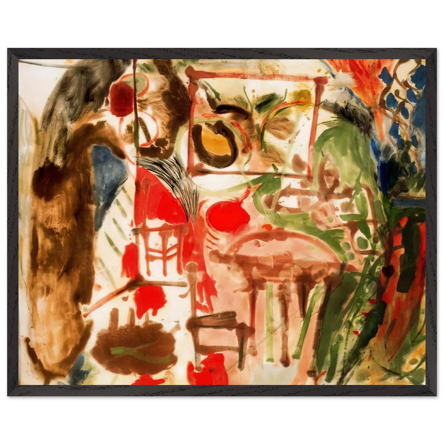 Helen Frankenthaler - Interior - 1957 Wall art - 28x43  cm / XL (11x17 inches) - Fine Art Poster - -
