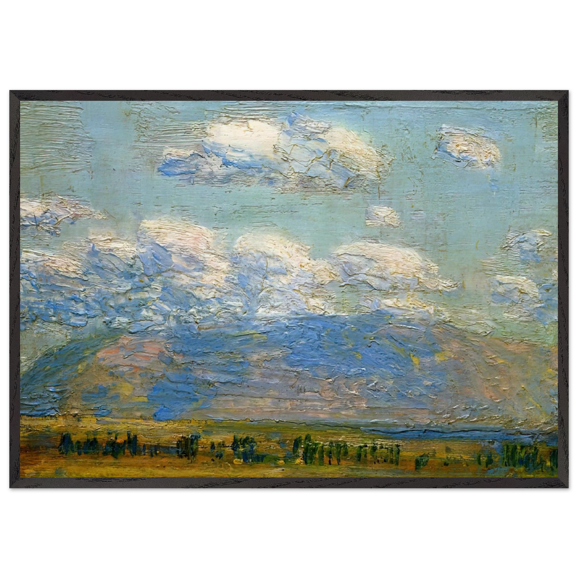 Mountain Home Idaho - Childe Hassam 70x100 cm / 28x40 inches Framed Art Print – Black Wooden Frame
