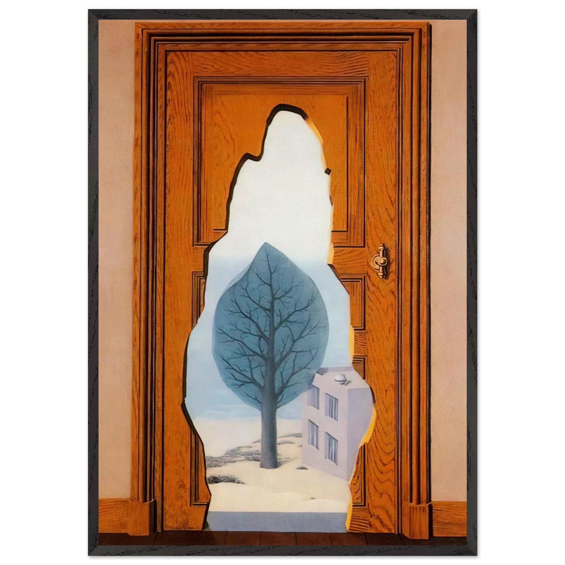 THE AMOROUS PERPECTIVE 1935 - Rene Magritte Framed Art Print – Black Wooden Frame - Default Title - -Framed Art Print