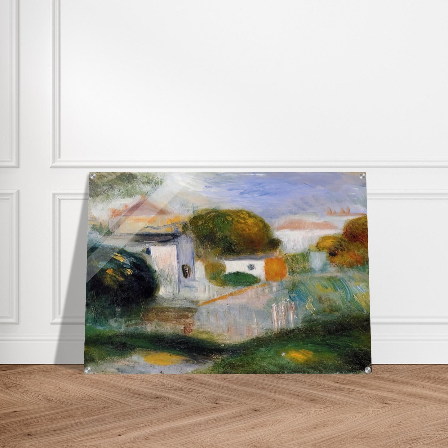 Houses in the Trees - Pierre-Auguste Renoir Acrylic Print - 70x100 cm / 28x40″ inches