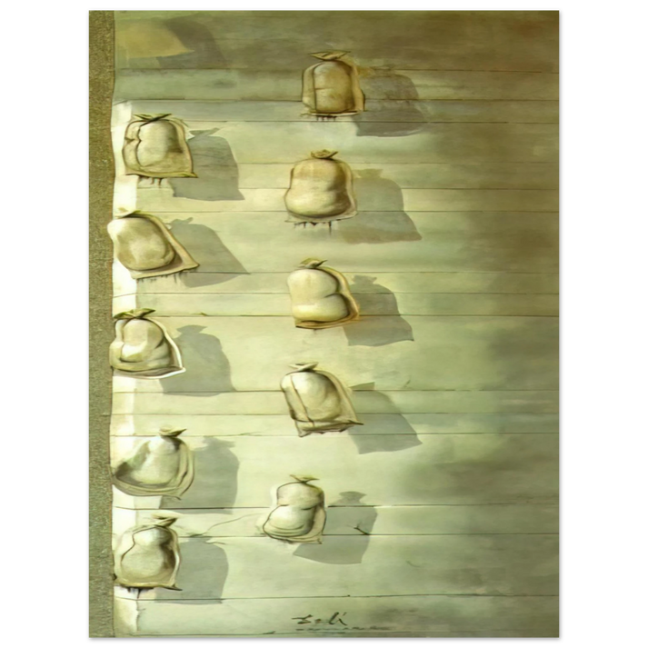 Salvador Dali - SET DESIGN FOR THE BALLET LOS SACOS DEL MOLINERO  75x100 cm / 30x40inches Fine Art Poster