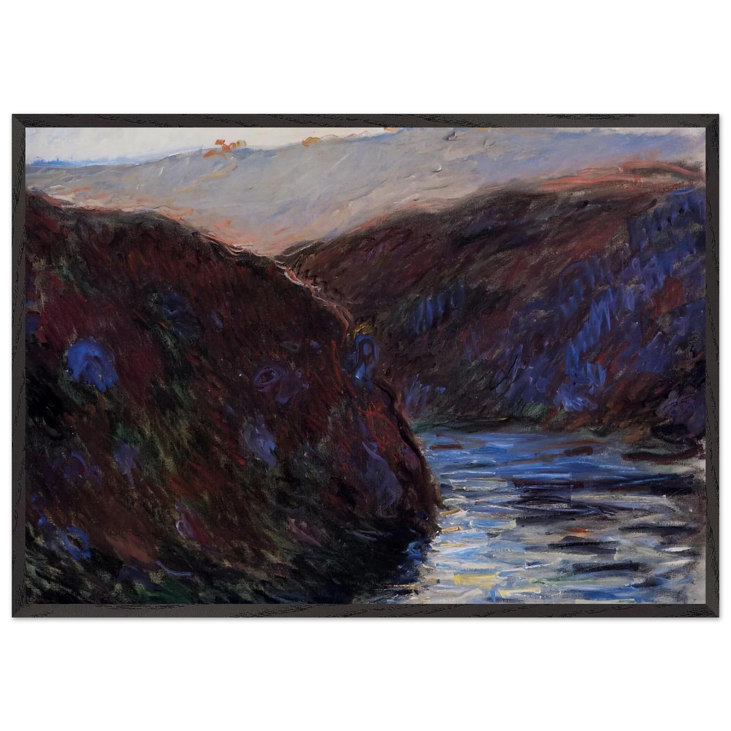 The Creuse Valley Evening Effect - claude monet Framed Art Print – Black Wooden Frame - Default Title - -Framed Art Print