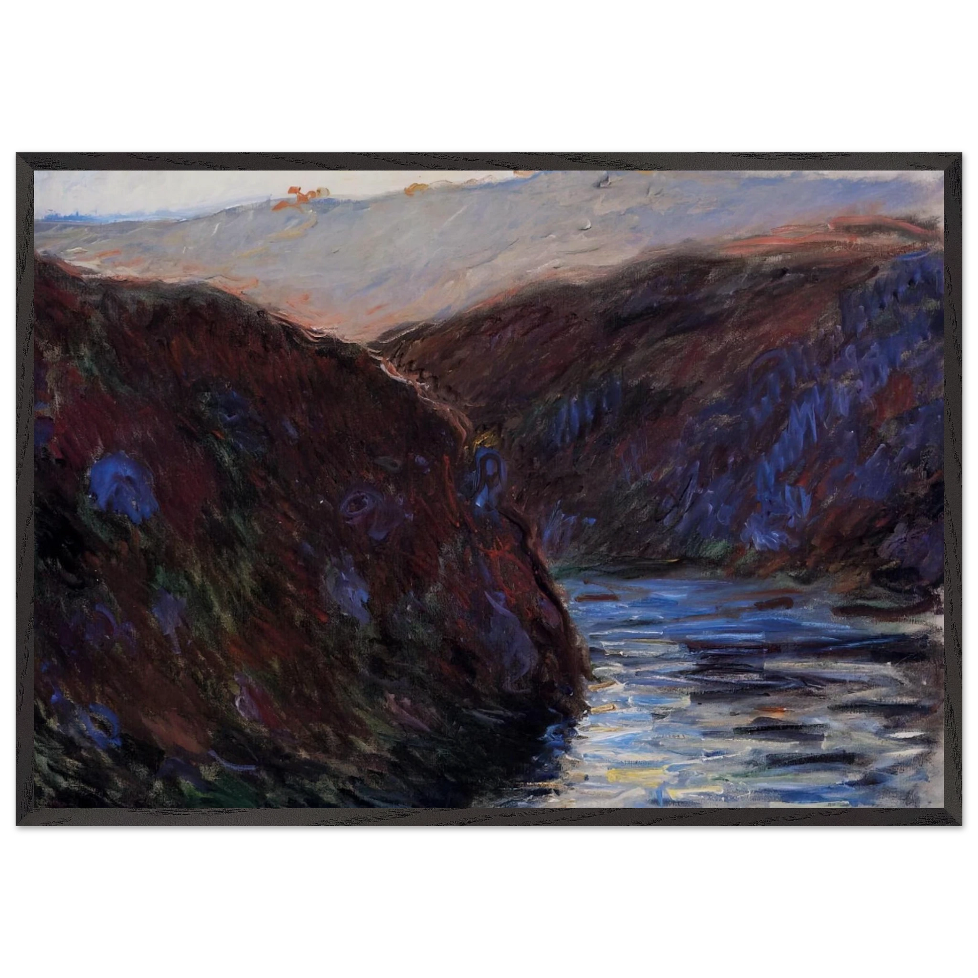 The Creuse Valley Evening Effect - claude monet Framed Art Print – Black Wooden Frame - Default Title - -Framed Art Print