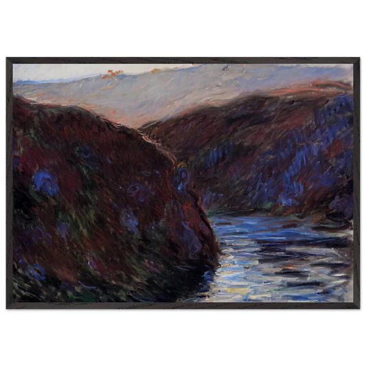 The Creuse Valley Evening Effect - claude monet Framed Art Print – Black Wooden Frame - Default Title - -Framed Art Print