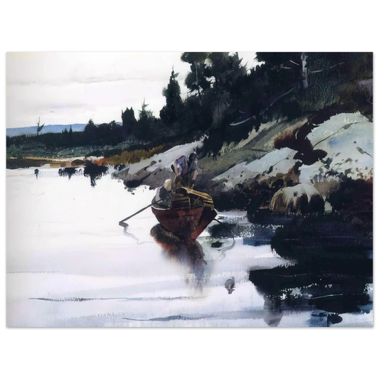 Andrew Wyeth - TURKEY COVE LEDGE Wall Art - 21x29.7 cm / 8x12" - Fine Art Poster - -