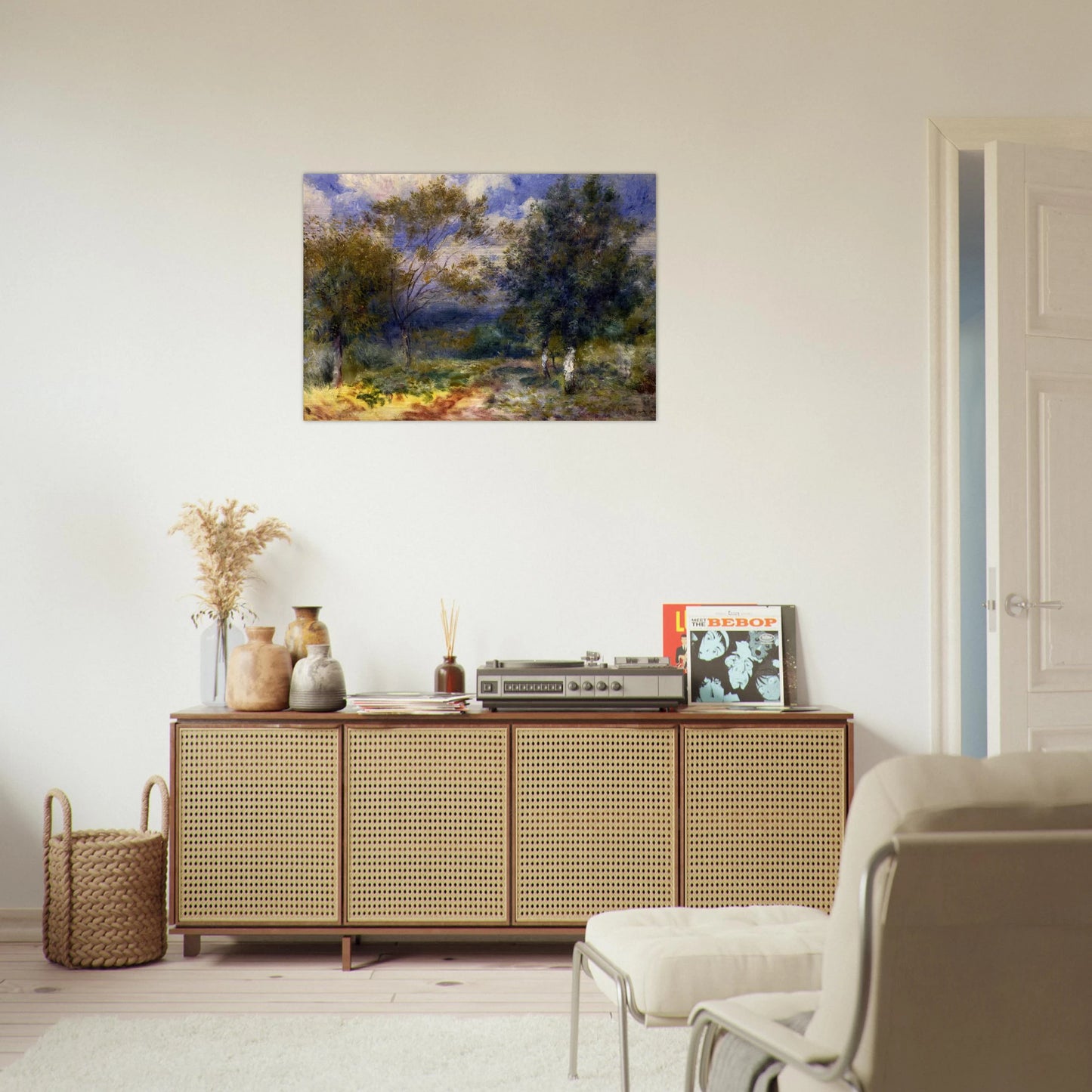 Sunny Landscape - Pierre-Auguste Renoir Brushed Aluminum Print - 70x100 cm / 28x40 inches | Pierre-Auguste Renoir Aluminum Print | Pierre-Auguste Renoir Prints