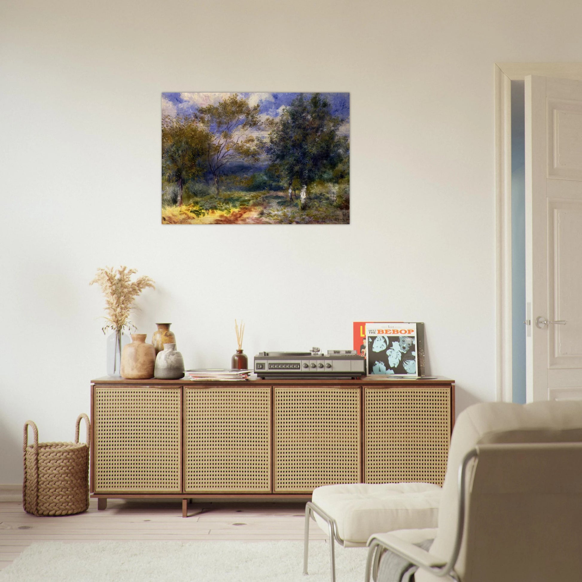 Sunny Landscape - Pierre-Auguste Renoir Brushed Aluminum Print - 70x100 cm / 28x40 inches | Pierre-Auguste Renoir Aluminum Print | Pierre-Auguste Renoir Prints