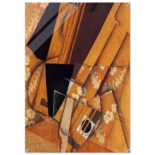 GUITAR AND GLASS 1914 - Juan Gris Acrylic Print - 70x100 cm / 28x40″ inches | Juan Gris Wall Art | Juan Gris Prints