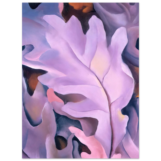Georgia O'Keeffe - Purple Leaves Fine Art Poster - 13x18 cm / 5x7 inches