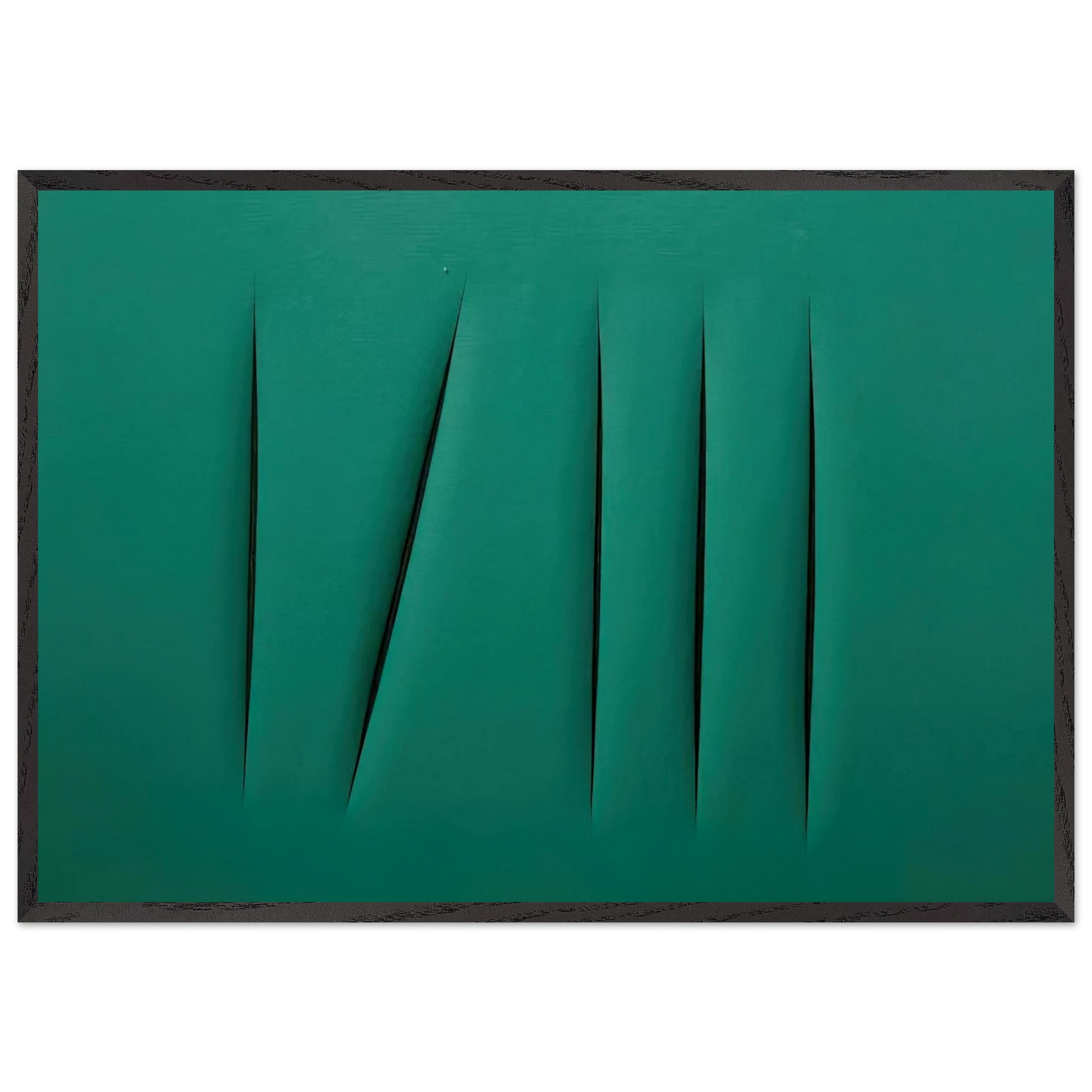 Concept Spatial - Lucio Fontana Framed Art Print – Black Wooden Frame - Default Title - -Framed Art Print