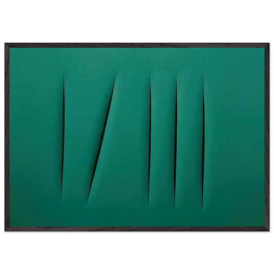 Concept Spatial - Lucio Fontana Framed Art Print – Black Wooden Frame - Default Title - -Framed Art Print