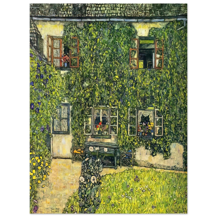 Gustav Klimt - THE HOUSE OF GUARDABOSCHI  75x100 cm / 30x40inches Fine Art Poster