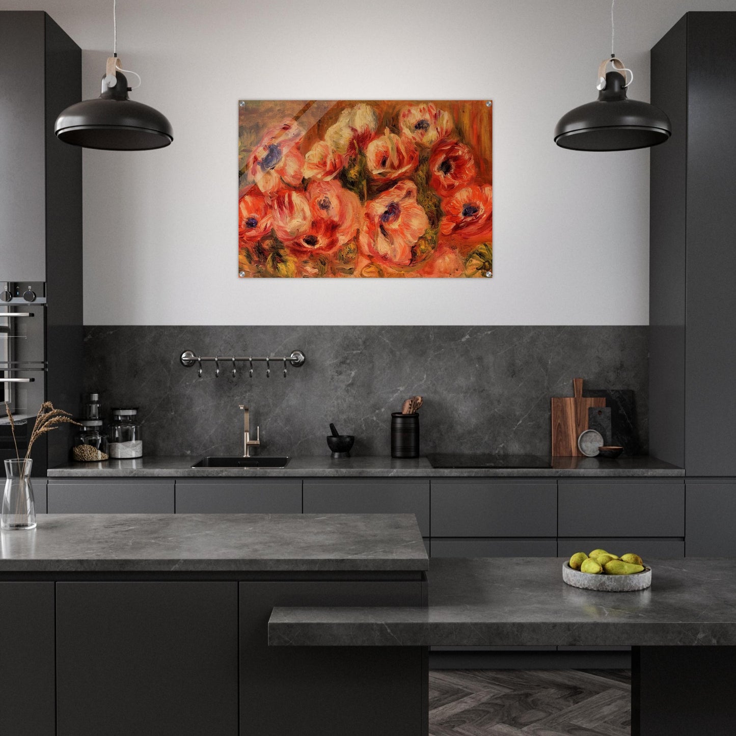 Anemones - Pierre-Auguste Renoir Acrylic Print - 70x100 cm / 28x40″ inches