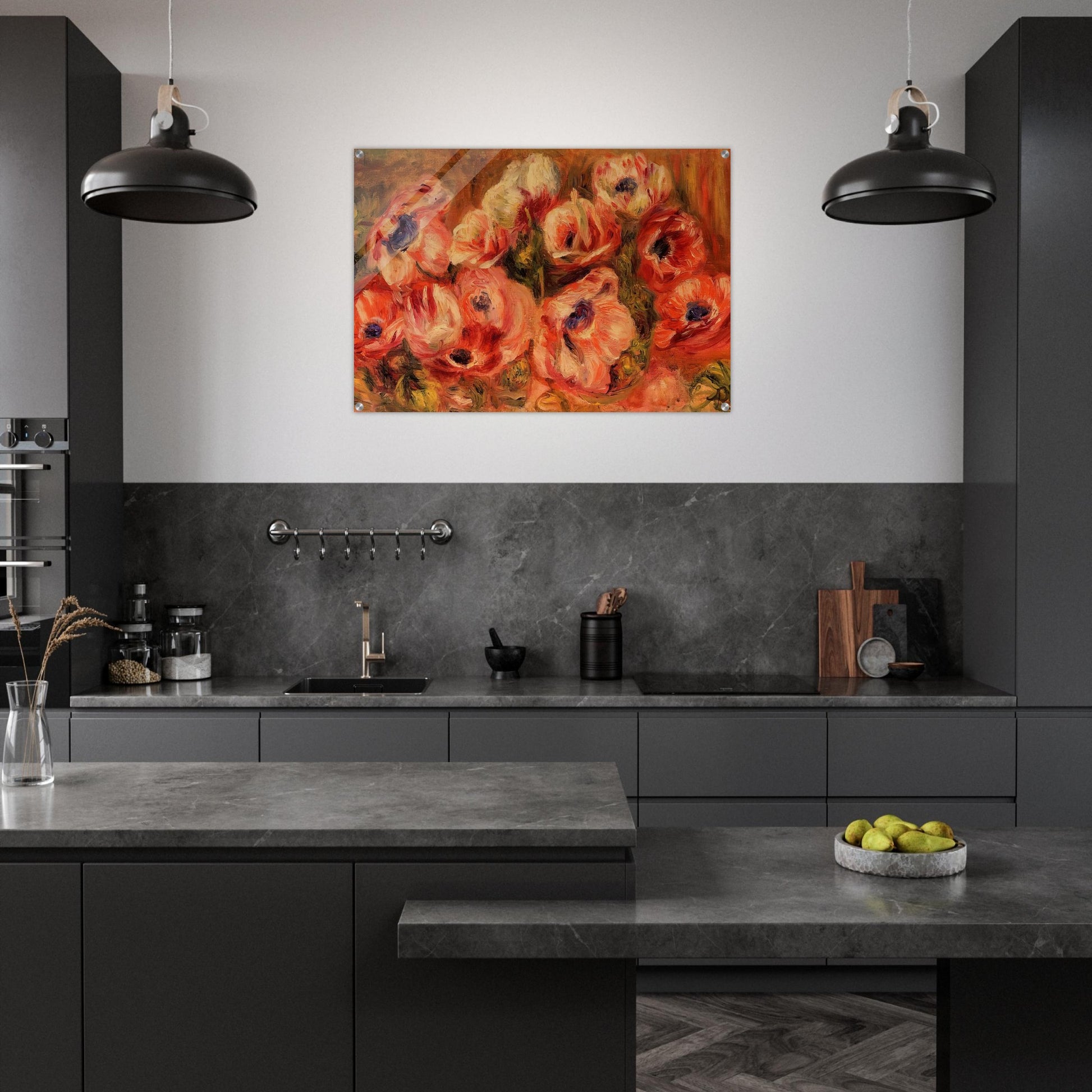 Anemones - Pierre-Auguste Renoir Acrylic Print - 70x100 cm / 28x40″ inches