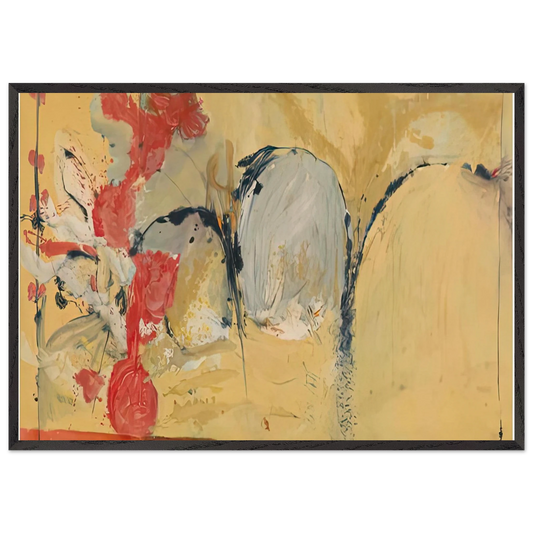 Large Abstract Still Life 1951- - Helen Frankenthaler 70x100 cm / 28x40 inches Framed Art Print – Black Wooden Frame