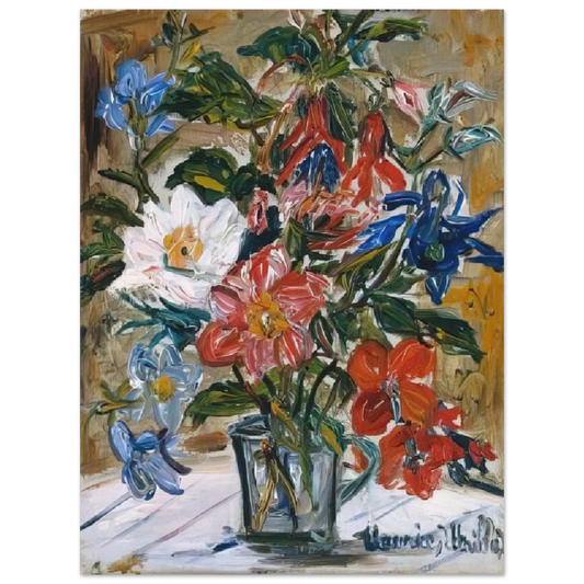 Maurice Utrillo - VASE WITH FLOWERS Fine Art Poster - Default Title