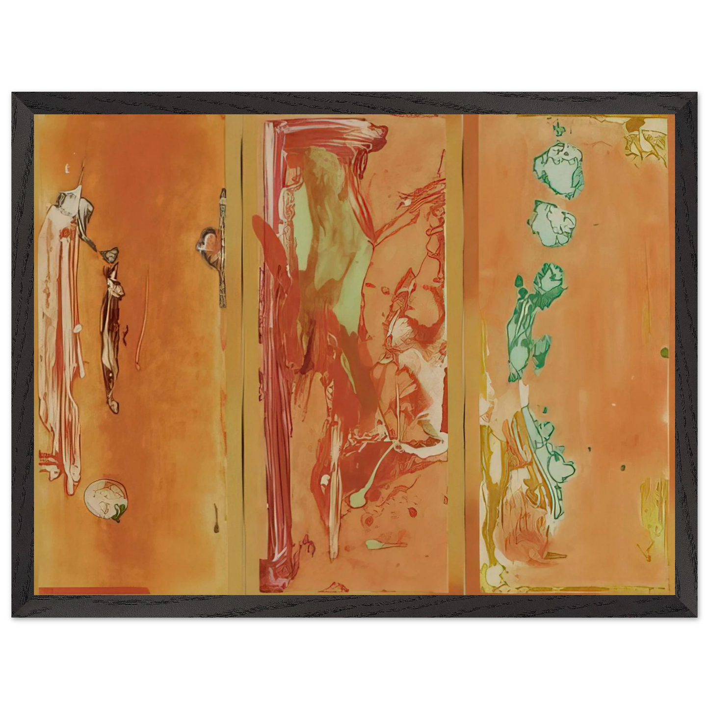 Helen Frankenthaler - Gateway - 1988 Wall art - 15x20 cm / 6x8 inches - Premium Wooden Framed Poster With Fine Art Paper - Black frame