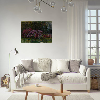 ALICIA S AZALEAS ON ST MARY S RIVER - Ivan Albright Brushed Aluminum Print - 70x100 cm / 28x40 inches | Ivan Albright Aluminum Print | Ivan Albright Prints