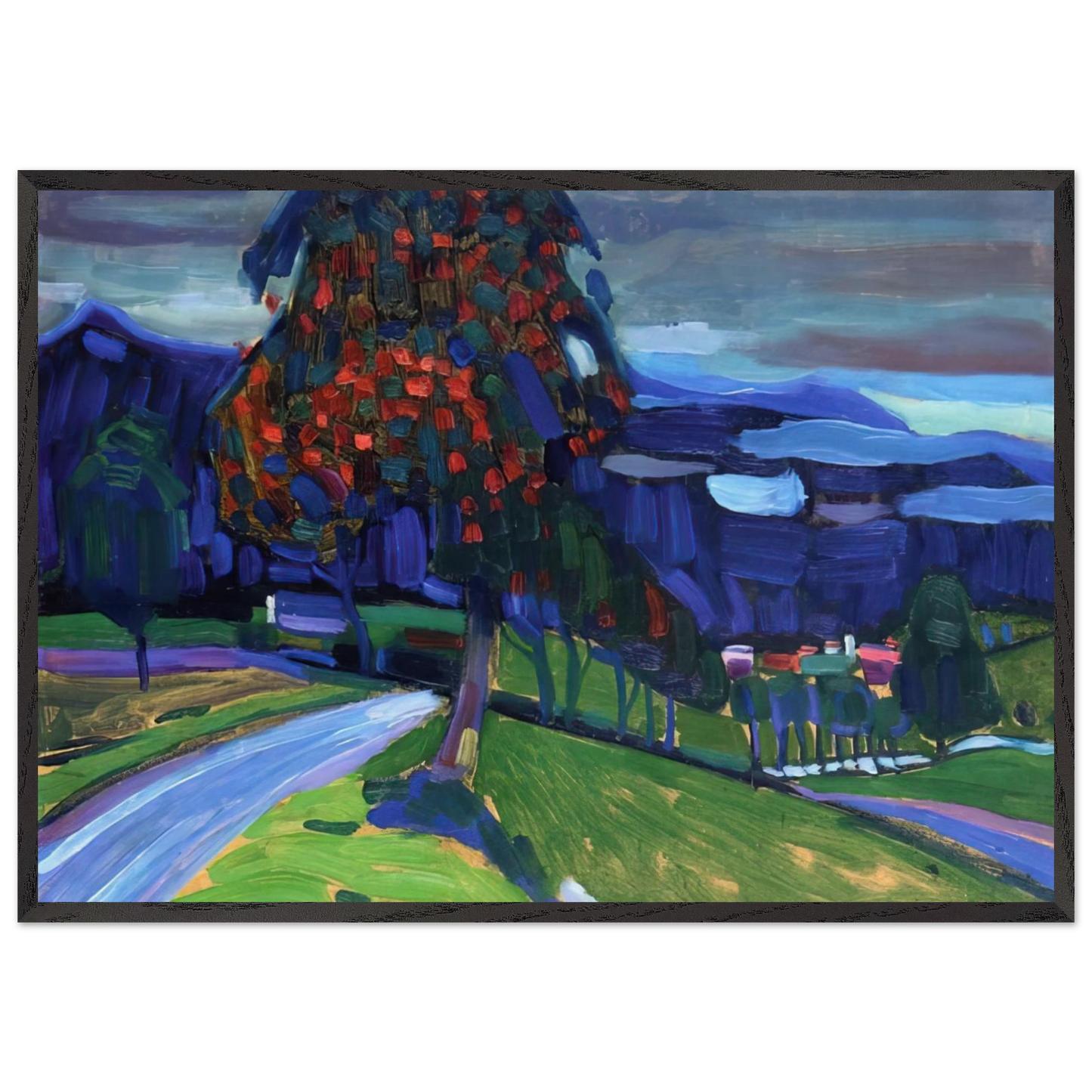 AUTUMN IN MURNAU 1908 - Wassily Kandinsky Framed Art Print – Black Wooden Frame - Default Title - -Framed Art Print