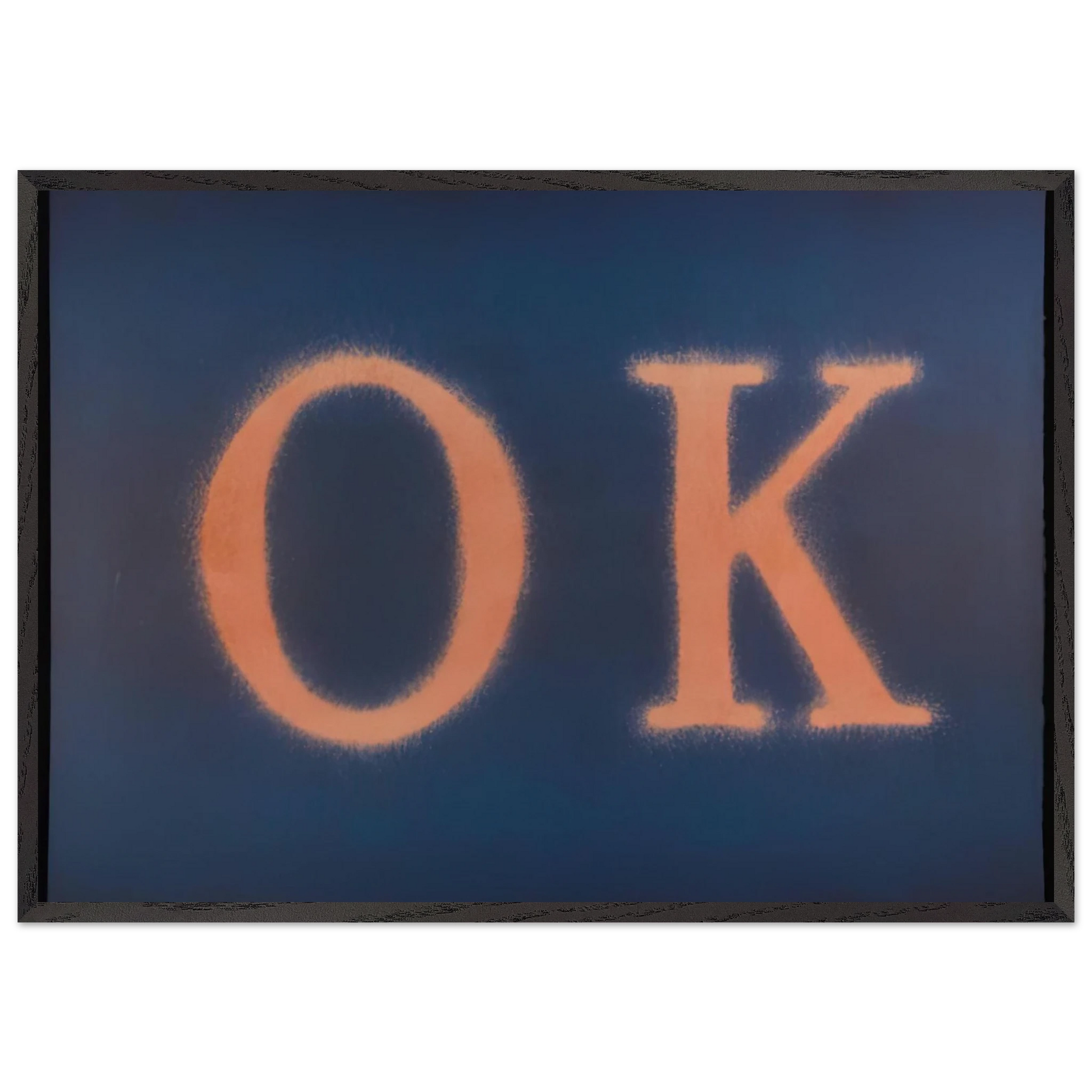 OK STATE I 1990 - Edward Ruscha Framed Art Print – Black Wooden Frame - Default Title - -Framed Art Print