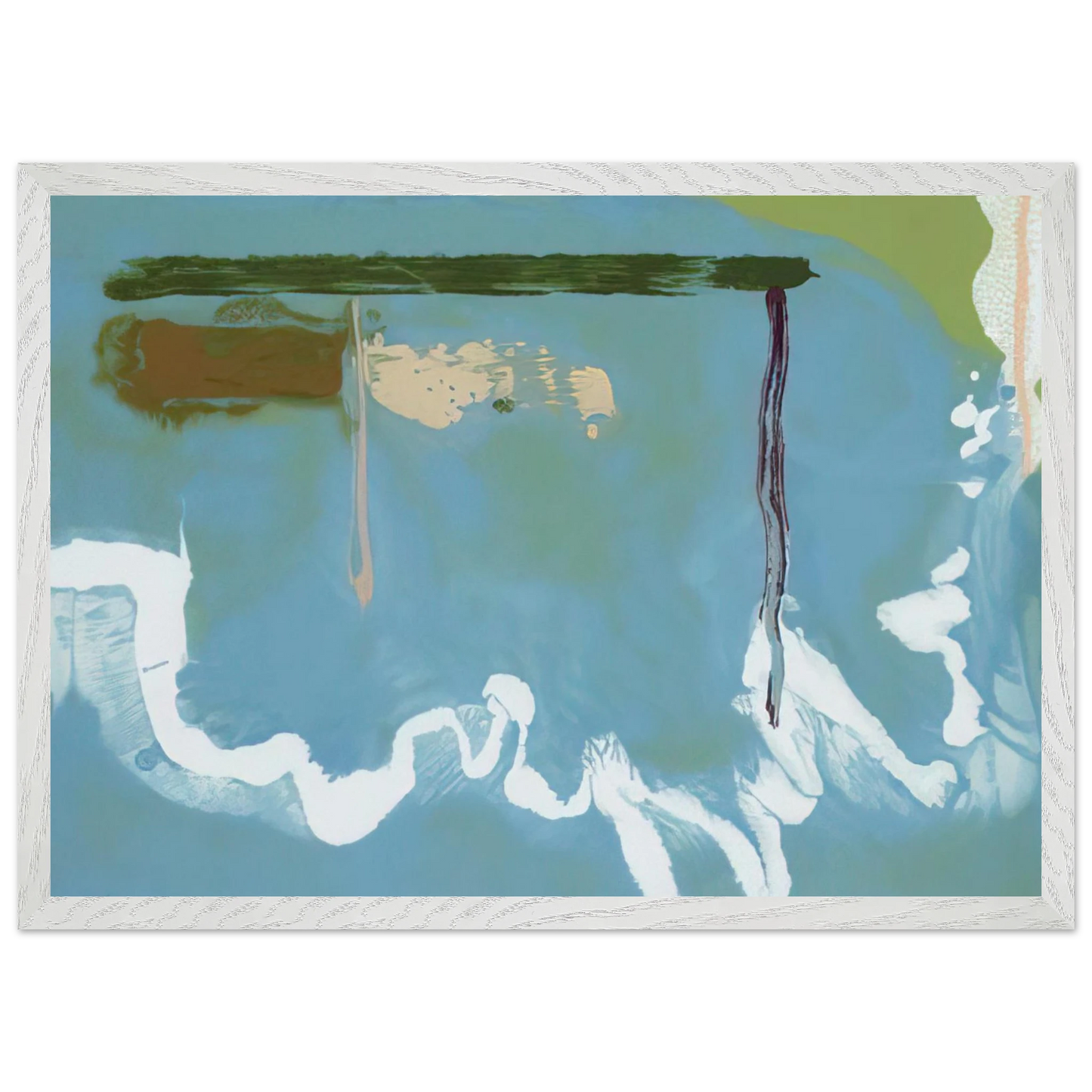 Helen Frankenthaler - Skywriting - 1997 Wall art - A1 (59.4 x 84.1  cm) - Premium Wooden Framed Poster With Fine Art Paper - Black frame
