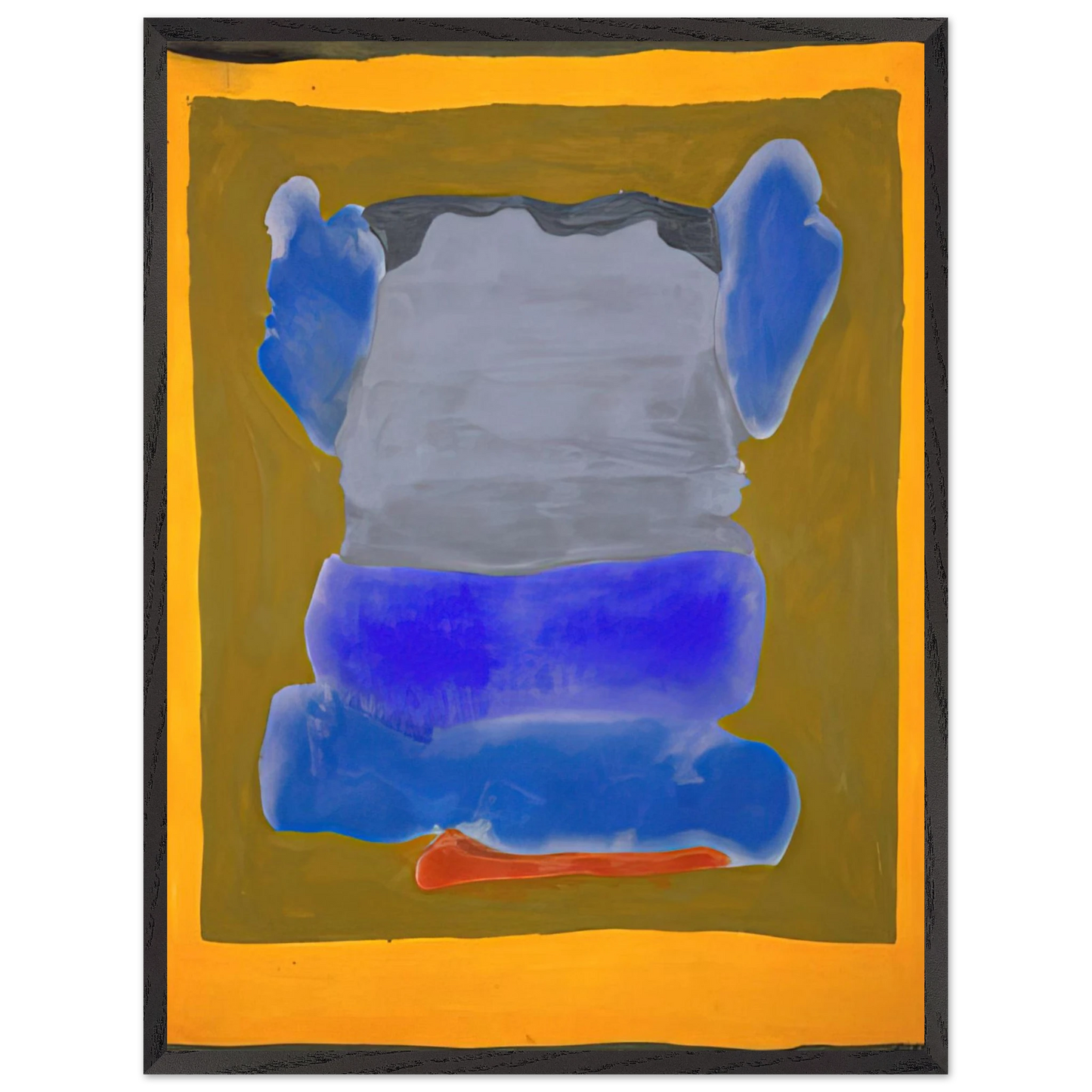 Helen Frankenthaler - Buddha s Court - 1964 Wall art - 20x25 cm / 8x10 inches - Premium Wooden Framed Poster With Fine Art Paper - White frame