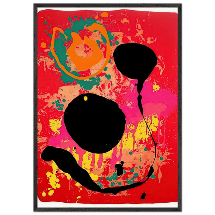 Untitled - 2008 - John Hoyland 70x100 cm / 28x40 inches Framed Art Print – Black Wooden Frame