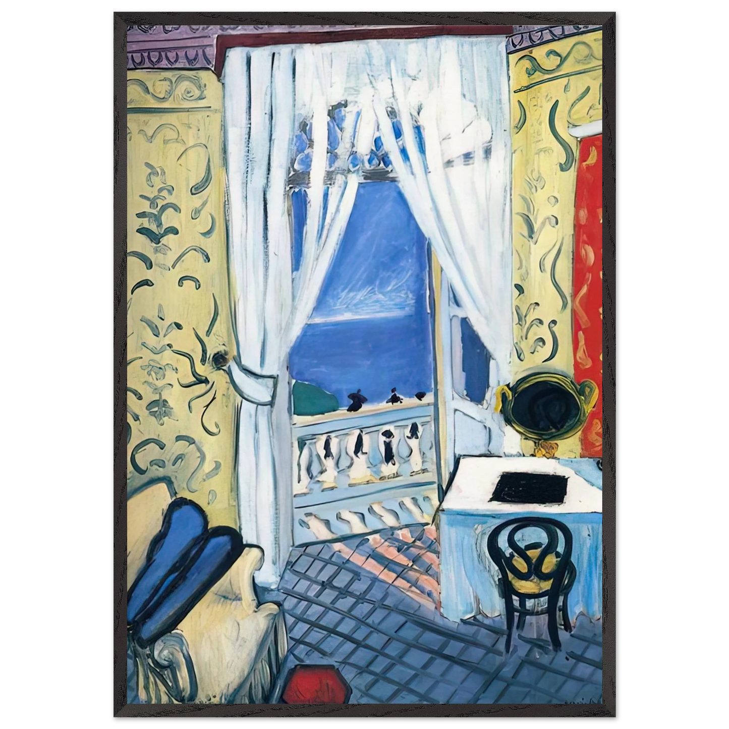 INTERIOR WITH A VIOLIN CASE 1919 - Henri Matisse Framed Art Print – Black Wooden Frame - Default Title - -Framed Art Print